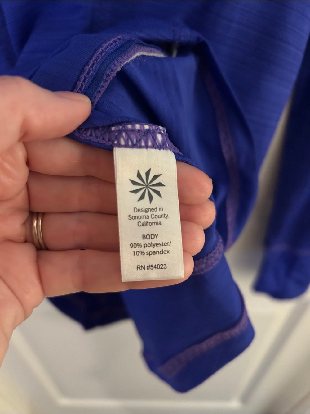 Athleta Royal Blue Athletic Zip Up - Picture 4 of 5